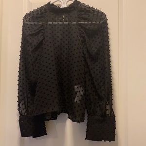 NWOT Zara Black Blouse